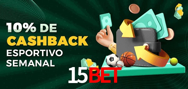10% de bônus de cashback na 15bet