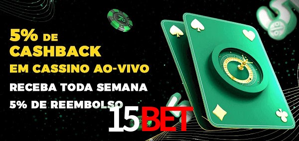 Promoções do cassino ao Vivo 15bet